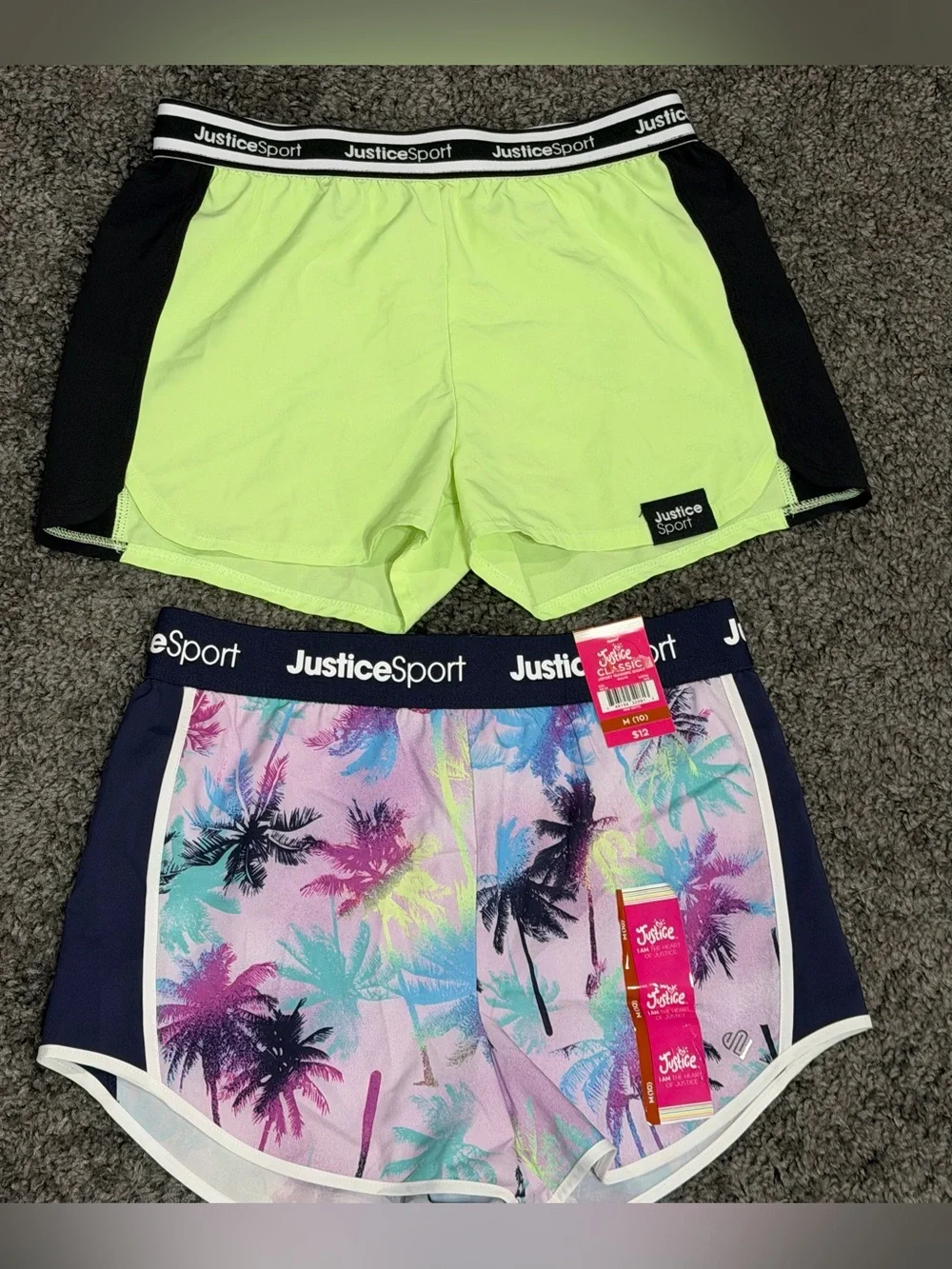 JUSTICE Sport 3 Athletic Running Short Lot size M (10) NWT Girls